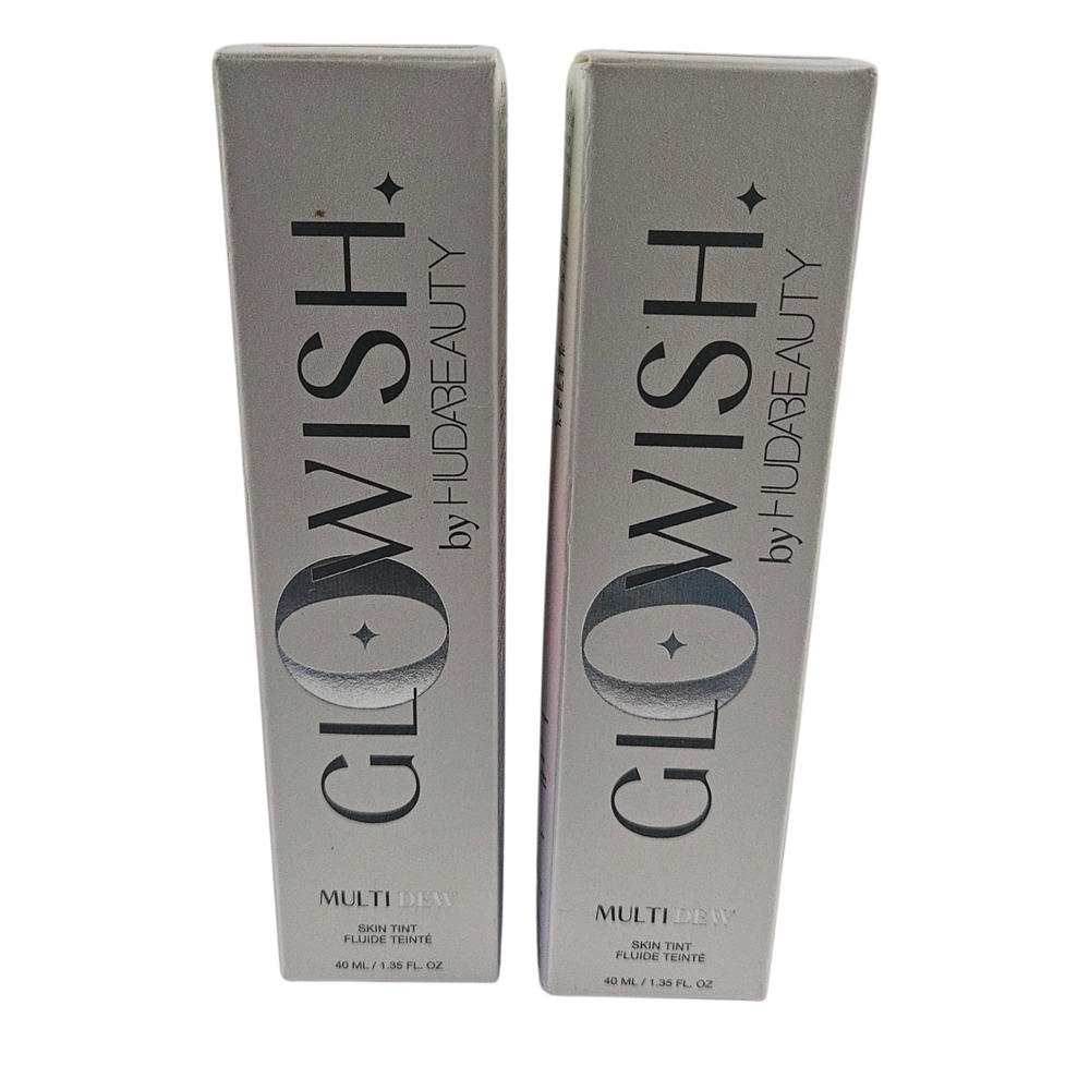 HUDA BEAUTY GloWish MultiDew Skin Tint - Shades 10 Deep Tan & 11 Deep - 40ml